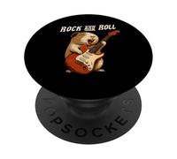 Cavia che suona la chitarra rock and roll amante degli animali domestici PopSockets PopGrip Adesivo