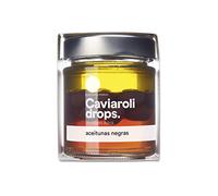 Caviaroli - Drops di Olive Nere - Sferificazioni Gelificate di Olive Triturate - Aperitivo Gourmet Cucina Molecolare - Barattolo con 20 Perle di Olive - 170 gr.