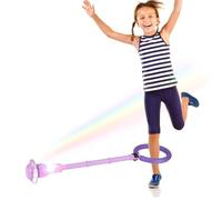 Caviglia di Salto della,Anello di Salto della Caviglia,Palla da Salto,Pieghevole per Bambini,Palla per Caviglia con Luce LED Lampeggiante,Anello di Salto Lampeggiante (Viola)
