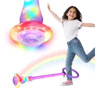 Caviglia di Salto della,Palla Pieghevole con Luci Colorate,Palla da Salto Bambini,Anello di Salto della Caviglia Luminare in Rotazione,Regalo Bambina 8 Anni,Regalo Bambina 5 6 7 8 9 10 Anni