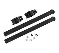 Caviglia per snowboard, coppia di fibbie con viti e dadi, ricambio in nylon per pattini a rotelle da snowboard, 265 mm/225 mm/205 mm, nero (265 x 20 mm)