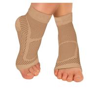 Cavigliera 1 paio di cavigliere a compressione - allevia la tendinite di Achille, il dolore alle articolazioni. Calzino for fascite plantare con supporto for l'arco plantare cavigliera elastica(Beige,