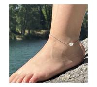 Cavigliera Acciaio Inossidabile 1 Perla Selenite 8 Mm. IN Francia