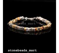 Cavigliera/bracciale Bumble Bee Jasper naturale 4-5 mm quadrato fatto a mano ...