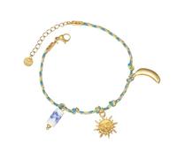 Cavigliera classica con filo intrecciato e ciondolo metallico, gioiello da polso adatto per regali e uso individuale, elegante per tutti i giorni per le donne, Misura unica, come descritto