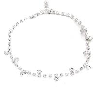 Cavigliera con Strass Bracciale alla Caviglia con Perline Argento Gioielli semplici per Piedi per Donne e Ragazze Durability