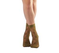 Cavigliera da donna Calze in pizzo Cavigliera Hollow Out Cavigliera Vestito a rete bassa Star Crew Hollow Out Mesh Net Socks Collant, Verde, Taglia unica