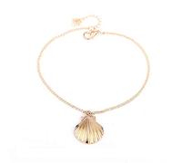 Cavigliera da donna con ciondolo a forma di conchiglia, anello per piedi nudi, accessorio per gioielli, regalo d'amore. Comodo e pratico