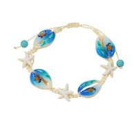 Cavigliera da donna in stile bohémien, impermeabile, fatta a mano, con conchiglie, da spiaggia, estetica, elegante, per vacanze, mare, hawaiano, matrimonio, Refer to description, Conchiglia, Unisex