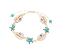 Cavigliera da donna, realizzata a mano, impermeabile, con conchiglie marine, alla, prodotti fatti a mano per festival, crociere, feste, Refer to description, Conchiglia, Unisex