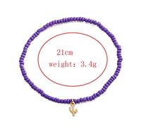 Cavigliera della Boemia Estiva Perline di Riso in Vetro colorato Ciondolo a Forma di Stella Elastica Ciondolo con cavigliera Fatta a Mano in ciliegio Gioielli con Gamba del Piede Practical Design