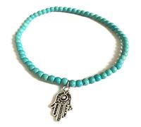 Cavigliera elastica a forma di mano di Fatima, design durevole, colore: blu