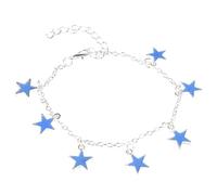 Cavigliera luminosa a forma di stella piccola e delicata, gioielli quotidiani per lei a piedi nudi da spiaggia, per donne, sandali a piedi nudi, gioielli