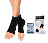 Cavigliera Ortopedica Ideata da Medici - Cavigliera Sportiva a Compressione per Distorsioni, Fascite Plantare o Dolore al Metatarso - Tutore Caviglia con Filamenti di Rame (Nero, 1 Paio, Taglia 2XL)