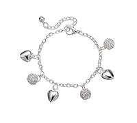 Cavigliere con design scavato per donna con ciondoli a cuore, graziose catene per caviglie, accessori per gioielli da strada alla moda per donna