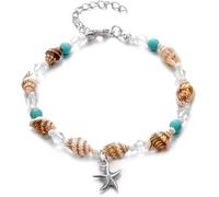 Cavigliere con Perline Donna Conchiglia Stella Marina Perline Cavigliere Bracciale Cavigliere Eleganti Vintage per Gioielli da Festa da Donna Convenient And Nice