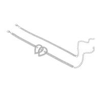 Cavigliere da Donna, Argento Catena da Tennis impilabile da 2 Pezzi con lacrima Intrecciata Cavigliera - Accessori da Spiaggia per Signore e Ragazze, Lunghezza: 20.7+10CM
