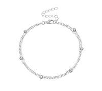 Cavigliere da donna Strati Cavigliere Braccialetti Personalità Lega Perline Catena Cavigliera Femminile Moda Temperamento Doppio Geometrico Spiaggia Cavigliera Boho Cavigliere Per Le Donne, Misura
