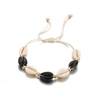 Cavigliere in conchiglia stile vacanza per le donne tessute a mano gioielli del piede in conchiglia naturale estate spiaggia a piedi nudi cavigliera sulla gambaTrattamento durevole