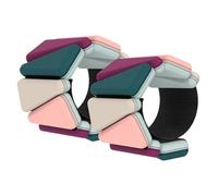 Cavigliere Pesi Braccialetto con cuscinetto bicolore in silicone for polso e caviglia, blocco di piombo for allenamento della forza, attrezzatura invisibile for fitness portatile(Cross color mixing)