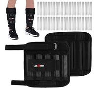 Cavigliere regolabili, pesi per gambe, pesi rimovibili per caviglia per uomini e donne, per corsa, passeggiate, jogging, allenamento, fitness, confezione da 2 (max 10 kg)