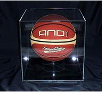 Cavinato Acrylics TECA - Vetrina per Pallone da Basketball in Plexiglass Trasparente - Made in Italy - PRONTA ALL'USO: NIENTE DA MONTARE!