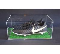 Cavinato Acrylics Teca - Vetrina per Scarpe da Calcio in Plexiglass Trasparente con Prato Sintetico