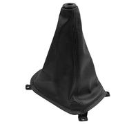 CAVINBDZ Nero Beige Pelle Manuale Auto Mano Speed Ball Pomello Cambio Cuffia Cuffia Copertura Antipolvere Custodia Collare Per Kia Per Sportage(Black)