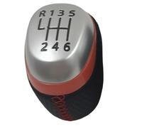 CAVINBDZ Pomello Cambio Per Renault Per Captur 1 I MK1 2013-2018 6 Marce Pomello Del Cambio Con Leva In Pelle (6 speed red line)