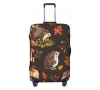 Cavizow Autunno Foglia Riccio Zucca Bagagli Da Viaggio Copertura Elastica Copertura Della Valigia Coperture Lavabile Anti Graffio Dei Bagagli, Multicolore, XL (Fits 29-32 in Luggage)