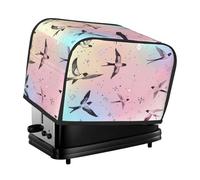 Cavizow Bella copertura per tostapane con motivo a rondine con 2 fette di ampia fessura antipolvere impermeabile per elettrodomestici da cucina con anello per appendere panettiere tostapane Protector