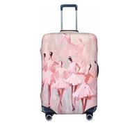 Cavizow Copertura elastica per valigie da viaggio con ballerina rosa dipinta in arte, lavabile, antigraffio, S-XL, Multicolore, L (Fits 25-28 in Luggage)