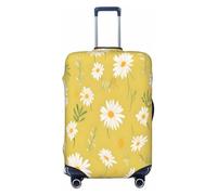 Cavizow Copertura elastica per valigie da viaggio con margherita floreale retrò lavabile antigraffio copribagagli S-XL, multicolore, M (Fits 22-24 in Luggage)
