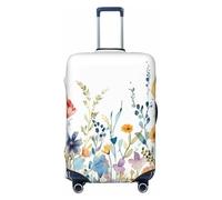 Cavizow Copertura elastica per valigie da viaggio con margherita primaverile ad acquerello copre lavabile antigraffio copribagagli S-XL, multicolore, M (Fits 22-24 in Luggage)