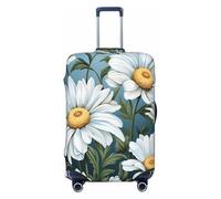 Cavizow Copertura elastica per valigie da viaggio con margherite, lavabile, antigraffio, S-XL, Multicolore, L (Fits 25-28 in Luggage)