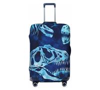 Cavizow Copertura elastica per valigie da viaggio, con ossa di dinosauro, lavabile, antigraffio, taglie S-XL, Multicolore, L (Fits 25-28 in Luggage)