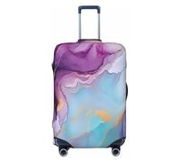 Cavizow Copertura elastica per valigie da viaggio in marmo liquido blu, lavabile, antigraffio, S-XL, Multicolore, XL (Fits 29-32 in Luggage)
