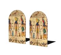 Cavizow Fermalibri decorativi a tema antico egiziano per scaffali libri pesanti 2 pezzi antiscivolo in legno fermalibri per camera dei bambini casa ufficio scuola scrivania cucina