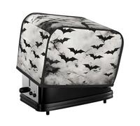 Cavizow Grunge Halloween Pipistrelli Tostapane Copertura 2 Fette Ampia Slot Antipolvere Impermeabile Cucina Elettrodomestici Coperture con Gancio Appeso Paniere Tostapane Protector