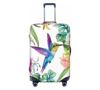 Cavizow Primavera Orchidea Fiore Colibrì Bagagli Da Viaggio Copertura Elastica Copritavolo Lavabile Anti Graffio Coprimaterasso S-XL, multicolore, S (Fits 18-21 in Luggage)