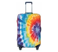 Cavizow Swirl Tie Dye, copertura elastica per valigie da viaggio, lavabile, antigraffio, S-XL, multicolore, L (Fits 25-28 in Luggage)