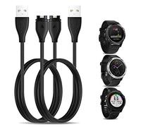 CAVN 2 pz Caricabatterie compatibile con Garmin Vivoactive 3 4 4S/ Fenix 6 6S 6X Pro 5 5S 5X /Venu/Venu 2/2S/2 Plus/Sq/Forerunner 935 945 245m /Approach S60 /Instinct Caricabatterie Cavo
