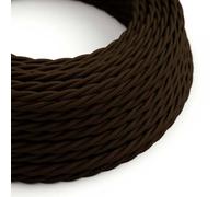 CAVO 2X0,75MM INTRECCIATO RIVESTITO IN TESSUTO MARRONE MATASSA 10 METRI FCT2075-MER25.137 TECNO-ESHOP