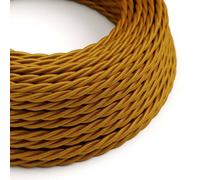 CAVO 2X0,75MM INTRECCIATO RIVESTITO IN TESSUTO ORO MATASSA 10 METRI FCT2075-MER25.127 TECNO-ESHOP