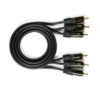Ekon cavo RCA, 3 metri, 3 RCA, maschio maschio, connettori dorati, per DVD, Blue-Ray, proiettori, TV
