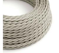 CAVO 3G0,75MM INTRECCIATO RIVESTITO IN TESSUTO AVORIO MATASSA 10 METRI FCT3075-MER25.176 TECNO-ESHOP