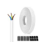 Cavo 3X0,75 mm² 10 Metri - H05VV-F In PVC Bianco Con Filo di rame multifilare- Soluzione Professionale Per Macchine Utensili E Attrezzature Da Officina