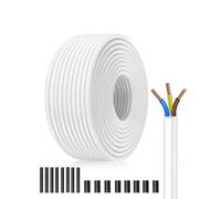 Cavo 3X1,5 mm² 50m multifilare in rame antiossidanteCon Guaina PVC - H05VV-F Bianco Per Elettrodomestici Pesanti E Applicazioni Industriali