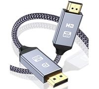Cavo 4K da DisplayPort a HDMI 4M,Cavo di collegamento unidirezionale da DP a HDMI [guaina in alluminio intrecciato placcato in oro] DP da computer a monitor HDMI compatibile per monitor, proiettore