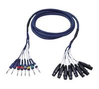 Cavo 8 XLR/F 3P a 8 Jack mono 6m - DAP FL61600